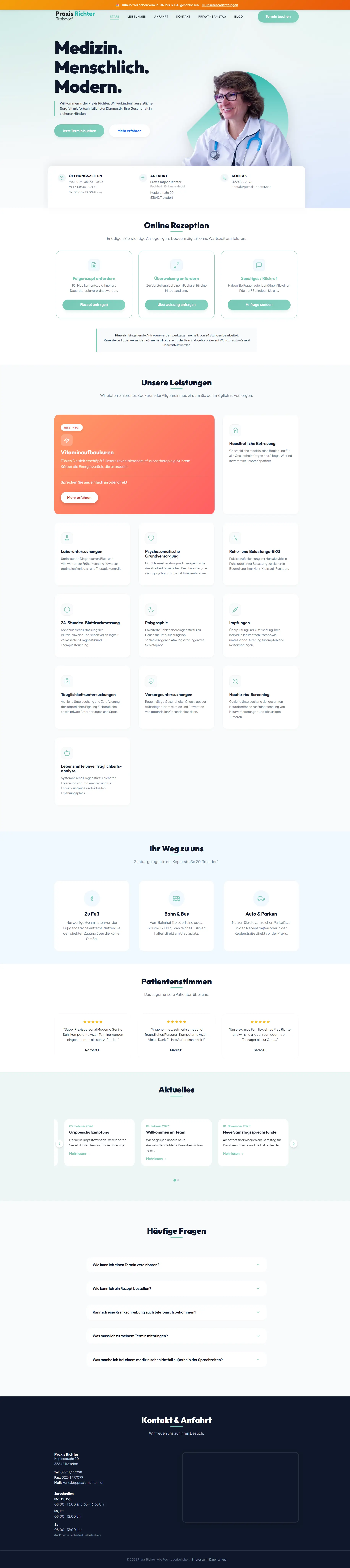 Desktop-Ansicht praxis-richter.net